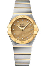 Load image into Gallery viewer, Omega Constellation Quartz Watch - 27 mm Steel And Yellow Gold Case - Sandy Champagne Dial - 123.20.27.60.58.003 - Luxury Time NYC