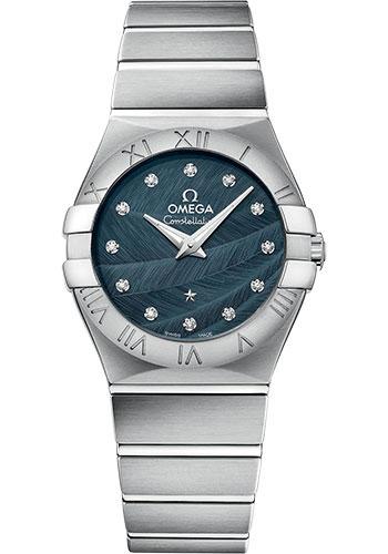 Omega Constellation Quartz Watch - 27 mm Steel Case - Blue Dial - 123.10.27.60.53.001 - Luxury Time NYC