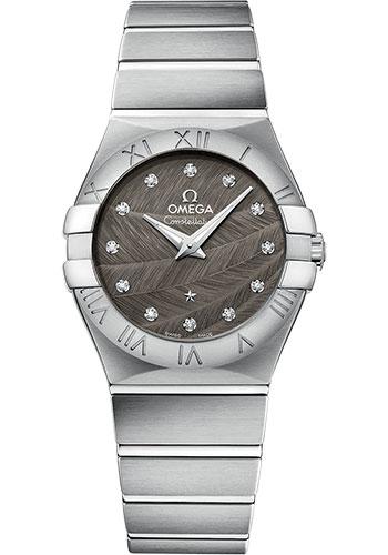 Omega Constellation Quartz Watch - 27 mm Steel Case - Grey Dial - 123.10.27.60.56.001 - Luxury Time NYC