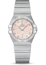 Load image into Gallery viewer, Omega Constellation Quartz Watch - 27 mm Steel Case - Pink Mother-Of-Pearl Diamond Dial - 123.10.27.60.57.002 - Luxury Time NYC