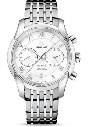 Omega De Ville Co-Axial Chronograph Watch - 42 mm Steel Case - Silver Dial - 431.10.42.51.02.001 - Luxury Time NYC