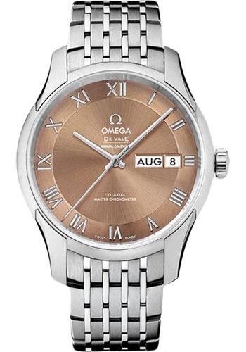 Omega De Ville Hour Vision Co-Axial Master Chronometer Annual Calendar Watch - 41 mm Steel Case - Two-Zone Bronze Dial - 433.10.41.22.10.001 - Luxury Time NYC