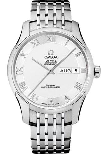 Omega De Ville Hour Vision Co-Axial Master Chronometer Annual Calendar Watch - 41 mm Steel Case - Two-Zone -Silver Dial - 433.10.41.22.02.001 - Luxury Time NYC