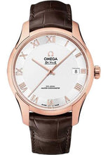 Load image into Gallery viewer, Omega De Ville Hour Vision Co-Axial Master Chronometer Watch - 41 mm Sedna Gold Case - Two-Zone -Silver Dial - Brown Leather Strap - 433.53.41.21.02.001 - Luxury Time NYC