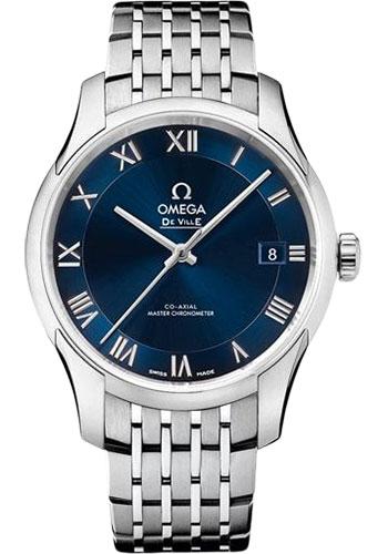 Omega De Ville Hour Vision Co-Axial Master Chronometer Watch - 41 mm Steel Case - Two-Zone Blue Dial - 433.10.41.21.03.001 - Luxury Time NYC