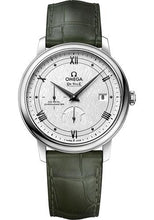 Load image into Gallery viewer, Omega De Ville Prestige Co-Axial Power Reserve Watch - 39.5 mm Steel Case - White Silvery Dial - Hunter Green Leather Strap - 424.13.40.21.02.004 - Luxury Time NYC