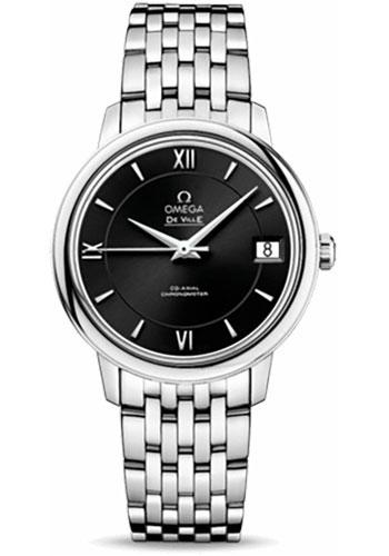Omega De Ville Prestige Co-Axial Watch - 32.7 mm Steel Case - Black Dial - 424.10.33.20.01.001 - Luxury Time NYC