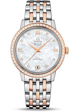 Load image into Gallery viewer, Omega De Ville Prestige Co-Axial Watch - 32.7 mm Steel Case - Diamond-Set Red Gold Bezel - Mother-Of-Pearl Dial - Red Gold-Steel Bracelet - 424.25.33.20.55.003 - Luxury Time NYC