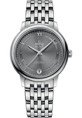 Omega De Ville Prestige Co-Axial Watch - 32.7 mm Steel Case - Grey Dial - 424.10.33.20.06.001 - Luxury Time NYC
