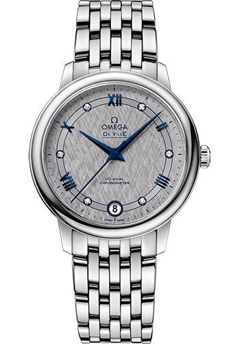 Omega De Ville Prestige Co-Axial Watch - 32.7 mm Steel Case - Grey Dial - 424.10.33.20.56.002 - Luxury Time NYC