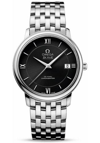 Omega De Ville Prestige Co-Axial Watch - 36.8 mm Steel Case - Black Dial - 424.10.37.20.01.001 - Luxury Time NYC