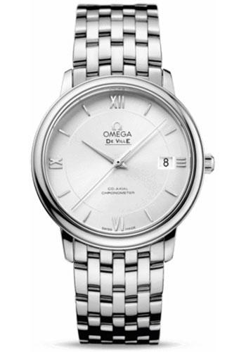 Omega De Ville Prestige Co-Axial Watch - 36.8 mm Steel Case - Silver Dial - 424.10.37.20.02.001 - Luxury Time NYC