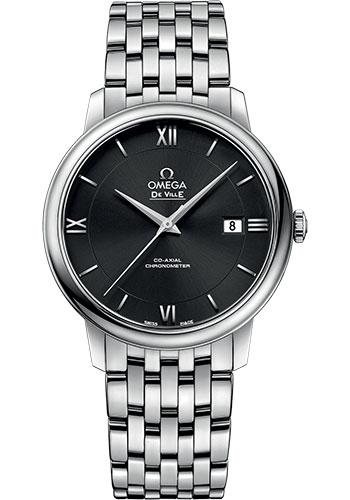 Omega De Ville Prestige Co-Axial Watch - 39.5 mm Steel Case - Black Dial - 424.10.40.20.01.001 - Luxury Time NYC