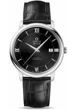 Load image into Gallery viewer, Omega De Ville Prestige Co-Axial Watch - 39.5 mm Steel Case - Black Dial - Black Leather Strap - 424.13.40.20.01.001 - Luxury Time NYC