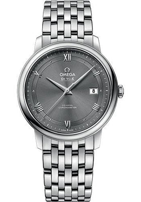 Omega De Ville Prestige Co-Axial Watch - 39.5 mm Steel Case - Grey Dial - 424.10.40.20.06.001 - Luxury Time NYC