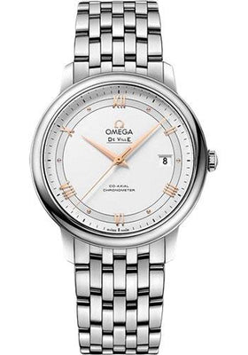 Omega De Ville Prestige Co-Axial Watch - 39.5 mm Steel Case - -Silvery Dial - 424.10.40.20.02.002 - Luxury Time NYC
