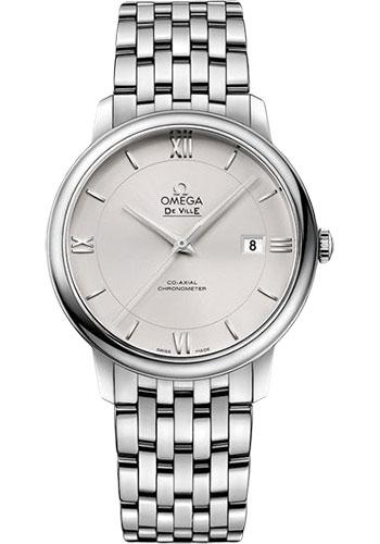 Omega De Ville Prestige Co-Axial Watch - 39.5 mm Steel Case - -Silvery Dial - 424.10.40.20.02.003 - Luxury Time NYC