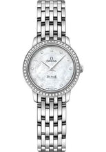 Load image into Gallery viewer, Omega De Ville Prestige Quartz Watch - 24.4 mm White Gold Case - Diamond Bezel - Mother-Of-Pearl Diamond Dial - 424.55.24.60.55.003 - Luxury Time NYC