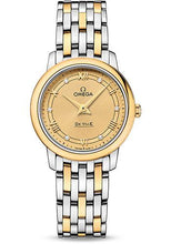 Load image into Gallery viewer, Omega De Ville Prestige Quartz Watch - 27.4 mm Steel Case - Champagne Diamond Dial - Steel And Yellow Gold Bracelet - 424.20.27.60.58.003 - Luxury Time NYC