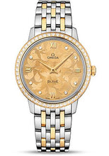 Load image into Gallery viewer, Omega De Ville Prestige Quartz Watch - 32.7 mm Steel Case - Diamond-Set Yellow Gold Bezel - Champagne Diamond Dial - Steel And Yellow Gold Bracelet - 424.25.33.60.58.001 - Luxury Time NYC