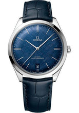 Load image into Gallery viewer, Omega De Ville Tresor Omega Co-Axial Master Chronometer - 40 mm Steel Case - Blue Patterned Dial - Blue Leather Strap - 435.13.40.21.03.001 - Luxury Time NYC