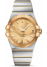Load image into Gallery viewer, Omega Gents Constellation Chronometer Watch - 38 mm Brushed Steel And Yellow Gold Case - Champagne Dial - 123.20.38.21.08.001 - Luxury Time NYC