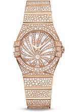 Load image into Gallery viewer, Omega Ladies Constellation Luxury Edition Watch - 24 mm Red Gold Case - Snow-Set Diamond Bezel - Mother-Of-Pearl Diamond Dial - 123.55.24.60.55.009 - Luxury Time NYC