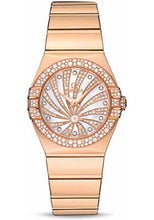 Load image into Gallery viewer, Omega Ladies Constellation Luxury Edition Watch - 27 mm Red Gold Case - Snow-Set Diamond Bezel - Mother-Of-Pearl Diamond Dial - 123.55.27.60.55.013 - Luxury Time NYC