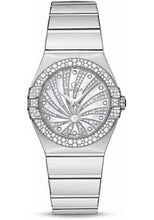 Load image into Gallery viewer, Omega Ladies Constellation Luxury Edition Watch - 27 mm White Gold Case - Snow-Set Diamond Bezel - Mother-Of-Pearl Diamond Dial - 123.55.27.60.55.014 - Luxury Time NYC