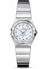 Load image into Gallery viewer, Omega Ladies Constellation Polished Quartz Watch - 24 mm Polished Steel Case - Mother-Of-Pearl Diamond Dial - Steel Bracelet - 123.10.24.60.55.002 - Luxury Time NYC