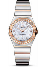 Load image into Gallery viewer, Omega Ladies Constellation Polished Quartz Watch - 27 mm Polished Steel And Red Gold Case - Diamond Bezel - Mother-Of-Pearl Diamond Dial - Steel And Red Gold Bracelet - 123.25.27.60.55.006 - Luxury Time NYC