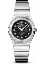 Load image into Gallery viewer, Omega Ladies Constellation Polished Quartz Watch - 27 mm Polished Steel Case - Black Dial - Steel Bracelet - 123.10.27.60.51.002 - Luxury Time NYC