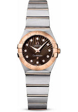 Load image into Gallery viewer, Omega Ladies Constellation Quartz Watch - 24 mm Brushed Steel And Red Gold Case - Brown Diamond Dial - 123.20.24.60.63.001 - Luxury Time NYC