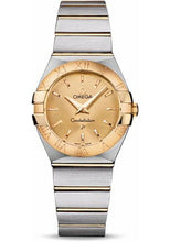 Load image into Gallery viewer, Omega Ladies Constellation Quartz Watch - 27 mm Brushed Steel And Yellow Gold Case - Champagne Dial - 123.20.27.60.08.001 - Luxury Time NYC