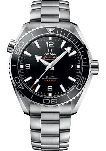 Omega Planet Ocean 600 M Omega Co-axial Master Chronometer Watch - 43.5 mm Steel Case - Unidirectional Black Ceramic Bezel - Black Ceramic Dial - 215.30.44.21.01.001 - Luxury Time NYC