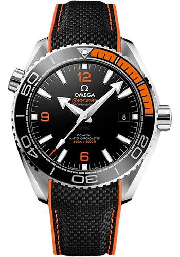 Omega Planet Ocean 600 M Omega Co-axial Master Chronometer Watch - 43.5 mm Steel Case - Unidirectional Black Ceramic Bezel - Black Ceramic Dial - Black Structured Rubber Strap - 215.32.44.21.01.001 - Luxury Time NYC