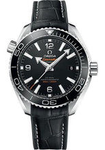 Load image into Gallery viewer, Omega Planet Ocean 600M Co-Axial Master Chronometer Watch - 39.5 mm Steel Case - Unidirectional Black Cermaic Bezel - Black Dial - Black Leather Strap - 215.33.40.20.01.001 - Luxury Time NYC