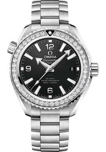 Omega Planet Ocean 600M Co-Axial Master Chronometer Watch - 39.5 mm Steel Case - Unidirectional Diamond Bezel - Black Dial - 215.15.40.20.01.001 - Luxury Time NYC