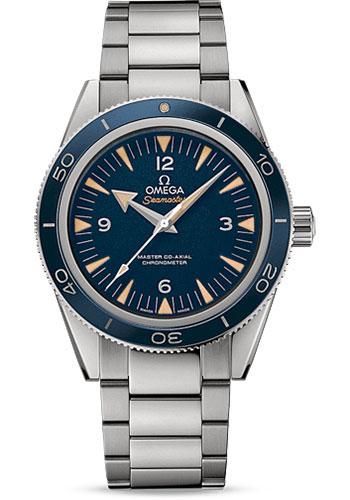 Omega Seamaster 300 Omega Master Co-Axial Watch - 41 mm Brushed And Polished Grade 5 Titanium Case - Unidirectional Bezel - Blue Dial - Brushed And Polished Titanium Bracelet - 233.90.41.21.03.001 - Luxury Time NYC