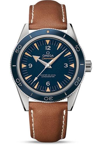 Omega Seamaster 300 Omega Master Co-Axial Watch - 41 mm Titanium Case - Ceramic Bezel - Blue Dial - Brown Leather Strap - 233.92.41.21.03.001 - Luxury Time NYC