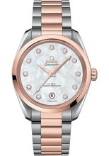 Load image into Gallery viewer, Omega Seamaster Aqua Terra 150M Co-Axial Master Chronometer Ladies Watch - 38 mm Steel And Sedna Gold Case - White Mother-Of-Pearl Diamond Dial - 220.20.38.20.55.001 - Luxury Time NYC