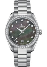 Load image into Gallery viewer, Omega Seamaster Aqua Terra 150M Co-Axial Master Chronometer Ladies Watch - 38 mm Steel Case - Diamond-Set Bezel - Tahiti Mother-Of-Pearl Diamond Dial - 220.15.38.20.57.001 - Luxury Time NYC