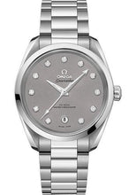 Load image into Gallery viewer, Omega Seamaster Aqua Terra 150M Co-Axial Master Chronometer Ladies Watch - 38 mm Steel Case - Shimmer Velvet-Grey Diamond Dial - 220.10.38.20.56.001 - Luxury Time NYC