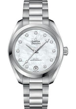 Load image into Gallery viewer, Omega Seamaster Aqua Terra 150M Co-Axial Master Chronometer Watch - 34 mm Steel Case - White Mother-Of-Pearl Diamond Dial - 220.10.34.20.55.001 - Luxury Time NYC