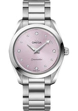 Load image into Gallery viewer, Omega Seamaster Aqua Terra 150M Quartz Watch - 28 mm Steel Case - Glossy Lilac Diamond Dial - 220.10.28.60.60.001 - Luxury Time NYC
