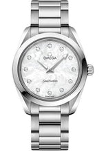 Load image into Gallery viewer, Omega Seamaster Aqua Terra 150M Quartz Watch - 28 mm Steel Case - White Mother-Of-Pearl Diamond Dial - 220.10.28.60.55.001 - Luxury Time NYC