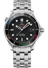 Load image into Gallery viewer, Omega Seamaster Diver 300 M Co-Axial Specialty Olympic Collection Rio 2016 Limited Edition of 3016 Watch - 41 mm Steel Case - Unidirectional Black Ceramic Bezel - Black Dial - 522.30.41.20.01.001 - Luxury Time NYC