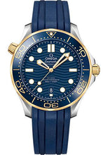Load image into Gallery viewer, Omega Seamaster Diver 300M Co-Axial Master Chronometer Watch - 42 mm Steel And Yellow Gold Case - Unidirectional Bezel - Blue Ceramic Dial - Blue Rubber Strap - 210.22.42.20.03.001 - Luxury Time NYC