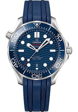Load image into Gallery viewer, Omega Seamaster Diver 300M Co-Axial Master Chronometer Watch - 42 mm Steel Case - Unidirectional Bezel - Blue Ceramic Dial - Blue Rubber Strap - 210.32.42.20.03.001 - Luxury Time NYC