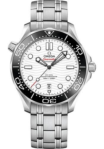 Omega Seamaster Diver 300M Omega Co-Axial Master Chronometer - 42 mm Steel Case - White Dial - 210.30.42.20.04.001 - Luxury Time NYC